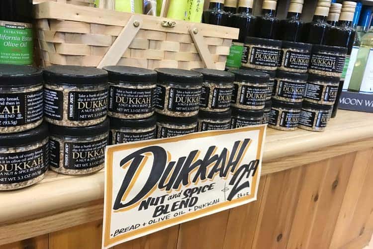 dukkah spice for sale at Trader Joe's